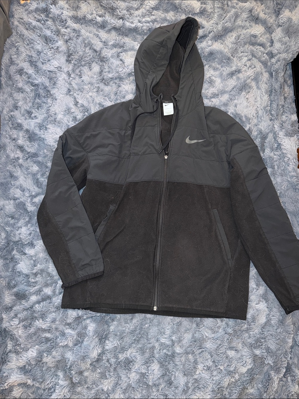 Nike Men’s Black/Charcoal Hooded Performance Jacket